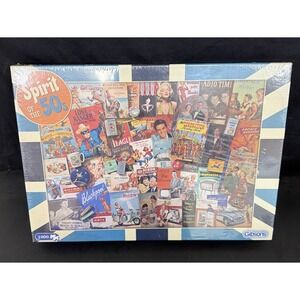Gibsons Spirit Of The 50s 1000 Piece Jigsaw Puzzle Complete Sealed Original Pkg